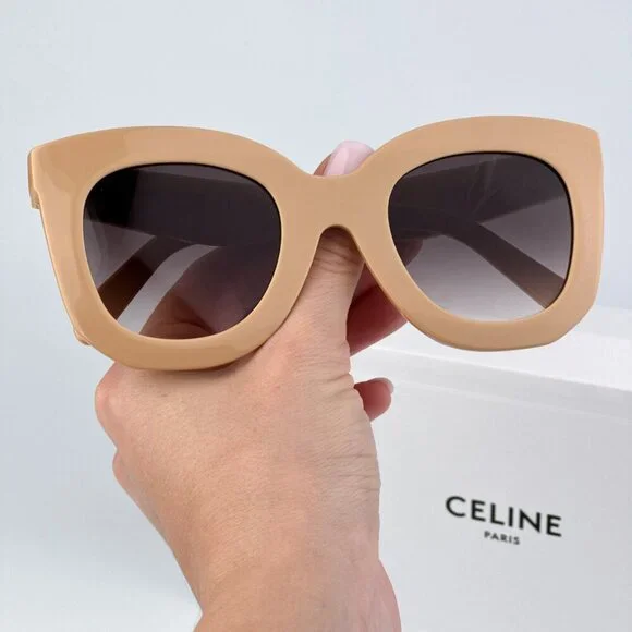 BRAND NEW Celine CL4005FN 57Z Beige Gradient Violet Geometric Women Sunglasses NEW CELINE Sunglasses CL4005FN 4957Z Beige/Violet Gradient Women main image 4